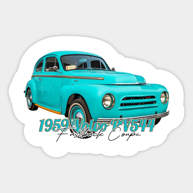 1959 Volvo PV544 Fastback Coupe Sticker by Gestalt Imagery